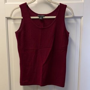Sofia cashmere Deep Red Tank Top